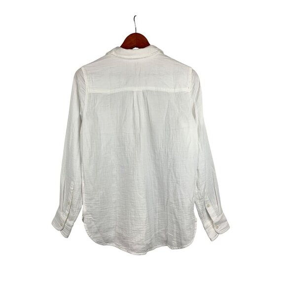 J.Crew Womens White Long Sleeve Cotton Shirt XS - Picture 3 of 4